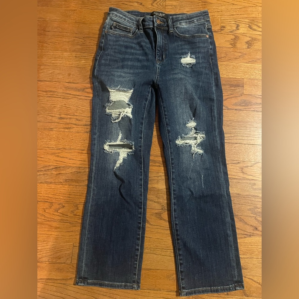 Judy Blue Women's Straight Leg Jeans - Dark Blue